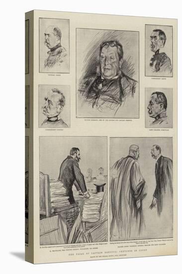 The Trial of Captain Dreyfus at Rennes, Sketches in Court-Charles Paul Renouard-Premier Image Canvas