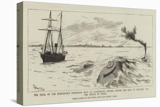 The Trial of the Nordenfelt Submarine Boat at Landskrona-Sydney Prior Hall-Premier Image Canvas