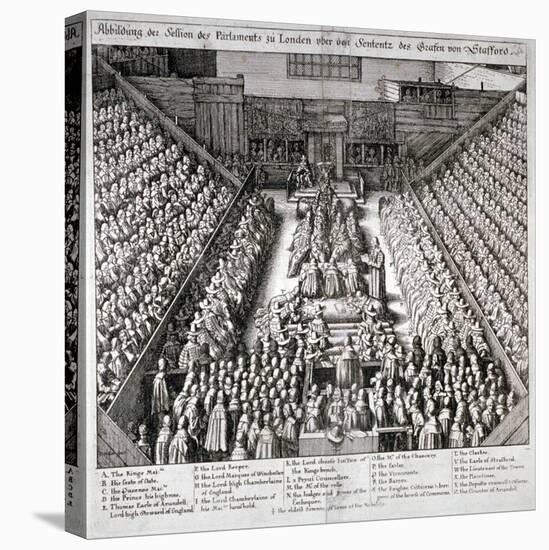 The Trial of Thomas Wentworth, Earl of Strafford, Westminster Hall, London, 1641-Wenceslaus Hollar-Premier Image Canvas