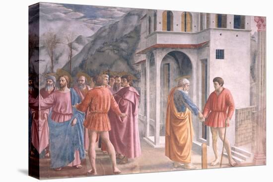 The Tribute Money, from the Brancacci Chapel, c.1426-Tommaso Masaccio-Premier Image Canvas