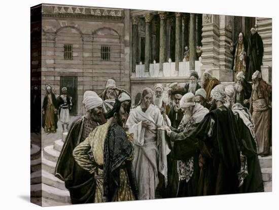 The Tribute Money-James Tissot-Premier Image Canvas