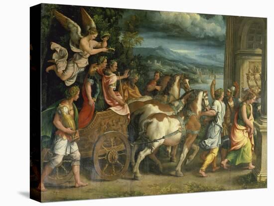 The Triumph of Titus and Vespasian, C. 1537-Giulio Romano-Premier Image Canvas