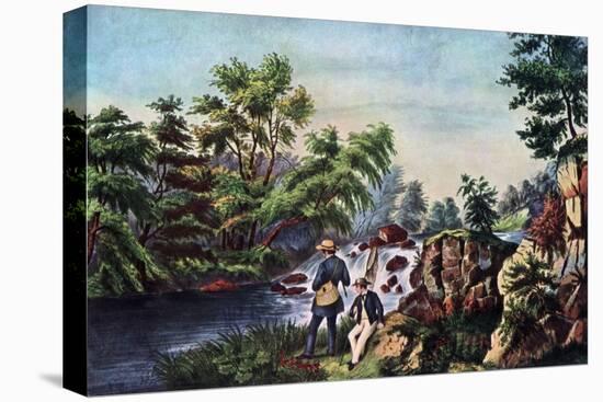 The Trout Stream, 1852-Currier & Ives-Premier Image Canvas