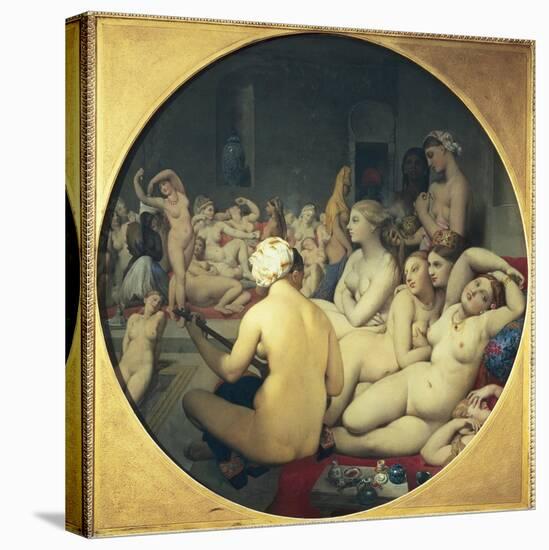 The Turkish Bath-Jean-Auguste-Dominique Ingres-Stretched Canvas