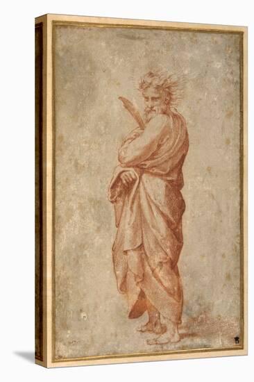 The Twelve Apostles: St. Bartholomew, 1518-20 (Chalk on Paper)-Giulio Romano-Premier Image Canvas