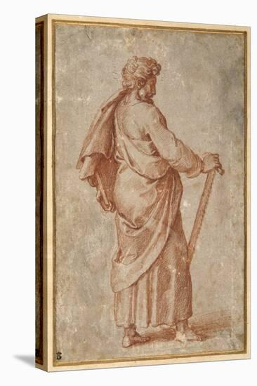 The Twelve Apostles: St. Simon, 1518-20 (Chalk on Paper)-Giulio Romano-Premier Image Canvas