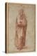 The Twelve Apostles: St. Thomas, 1518-20 (Chalk on Paper)-Giulio Romano-Premier Image Canvas