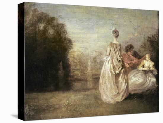 The Two Cousins, 1716-20-Jean Antoine Watteau-Premier Image Canvas