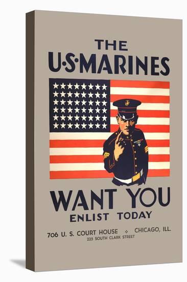 The U.S. Marines Want You-null-Stretched Canvas