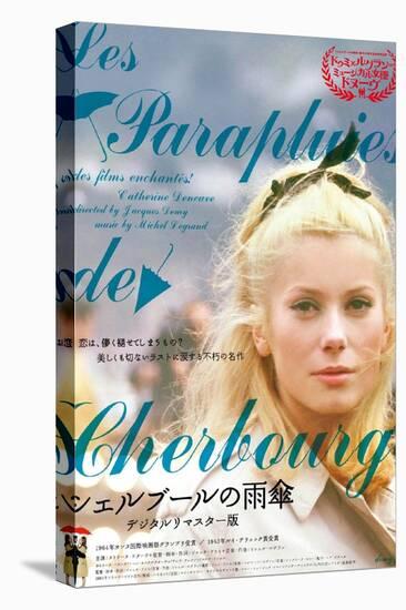 The Umbrellas of Cherbourg, Japanese Movie Poster, 1964-null-Stretched Canvas