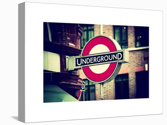 The Underground - Subway Station Sign - London - UK - England - United Kingdom - Europe-Philippe Hugonnard-Stretched Canvas