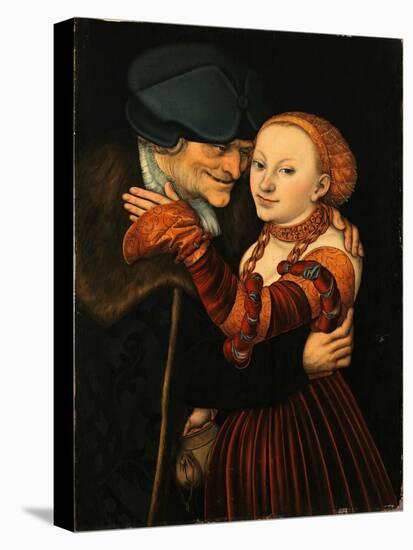 The Unequal Couple, 1528 (Oil on Wood)-Lucas the Elder Cranach-Premier Image Canvas