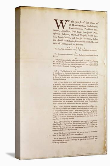 The United States Constitution, 1787-American School-Premier Image Canvas