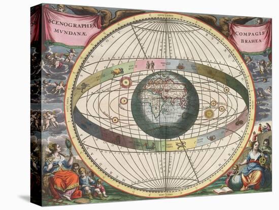 The Universe of Brahe, Harmonia Macrocosmica, 1660-Science Source-Premier Image Canvas