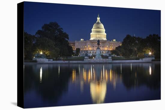 The US Capitol and Reflecting Pool.-Jon Hicks-Premier Image Canvas