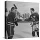 The Usa Team Giving the Swiss a Sweater and a Friendly Handshake before the Game-Mark Kauffman-Premier Image Canvas