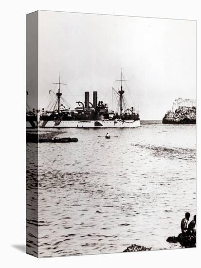 The Uss Maine Entering the Port of Havana, Cuba, 1898 (B/W Photo) (See 206526, 206527)-American Photographer-Premier Image Canvas