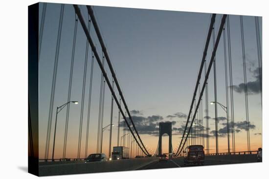 The Verrazano Bridge Double-Decker Suspension Bridge That Connects Staten Island and Brooklyn-Natalie Tepper-Stretched Canvas