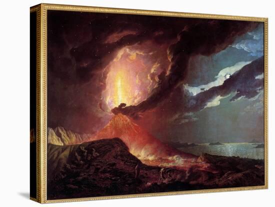 The Vesuve Eruption with Islands in the Bay of Naples in 1776 Painting by Joseph Wright of Derby (1-Joseph Wright of Derby-Premier Image Canvas