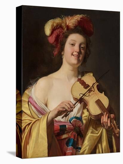 The Violin Player, 1626 (Oil on Canvas)-Gerrit van Honthorst-Premier Image Canvas