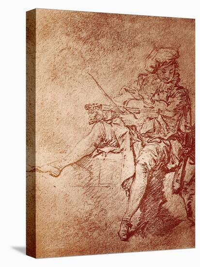 The Violinist-Jean Antoine Watteau-Premier Image Canvas