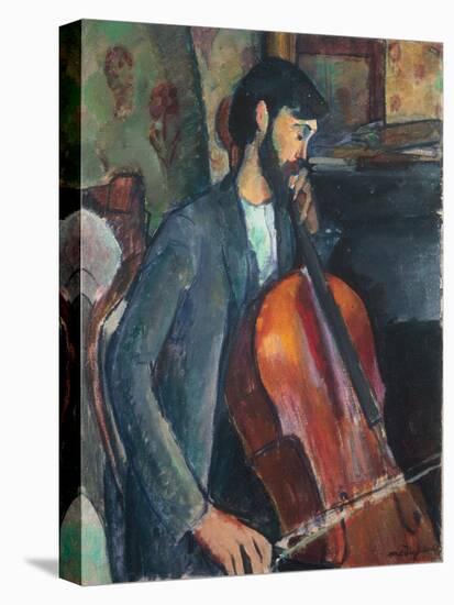 The Violoncello Player, 1909 (Oil on Canvas)-Amedeo Modigliani-Premier Image Canvas