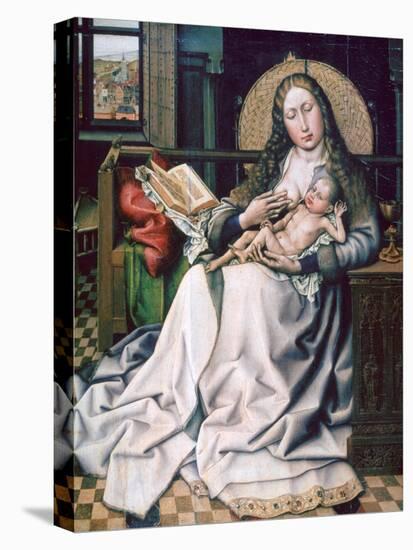 The Virgin and Child before a Firescreen, 1440-Robert Campin-Premier Image Canvas