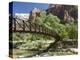 The Virgin River, Foot Bridge to Access the Emerald Pools, Zion National Park, Utah, United States -Richard Maschmeyer-Premier Image Canvas