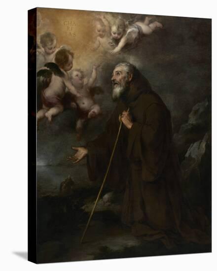 The Vision of Saint Francis of Paola-Bartolome Esteban Murillo-Stretched Canvas