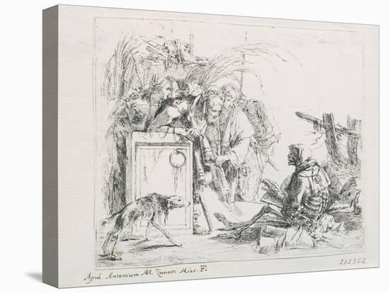 The Visit at the Death. from the Series ''Capriccios', Mid of the 18th C-Giambattista Tiepolo-Premier Image Canvas