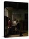 The Visit, c.1657-Pieter de Hooch-Premier Image Canvas