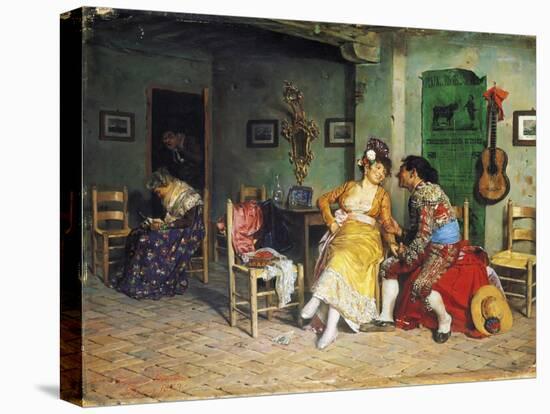 The Visit of the Bullfighter-Francisco Peralta-Premier Image Canvas