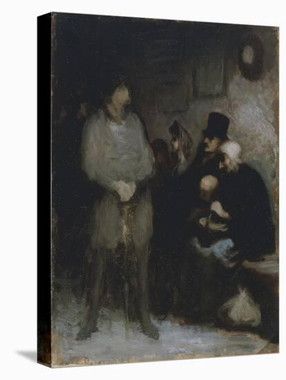 The Waiting Room, 1850, by Honore Daumier (1808-1879), Oil on Paper, 30X24 Cm. France, 19th Century-Honore Daumier-Premier Image Canvas