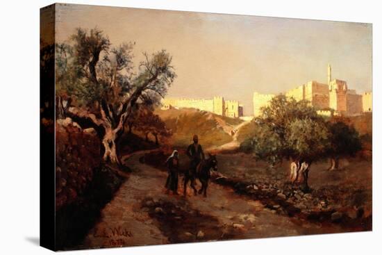 The Walls of Jerusalem, 1874 (Oil on Panel)-Edwin Lord Weeks-Premier Image Canvas