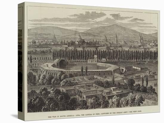 The War in South America, Lima, the Capital of Peru, Captured by the Chilian Army-William Henry Pike-Premier Image Canvas