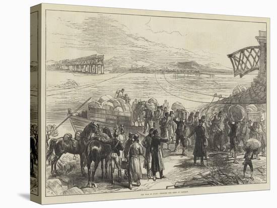 The War in Spain, Crossing the Ebro at Castijon-Charles Robinson-Premier Image Canvas