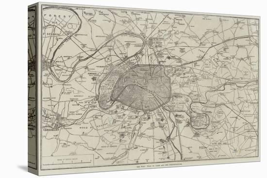 The War, Plan of Paris and the Fortifications-null-Premier Image Canvas