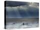 The Wash, Norfolk, Beach Landscape with Storm Clouds and Bait Diggers, UK-Gary Smith-Premier Image Canvas