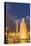 The Washington Monument Lit Up at Night as Seen from the World War Ii Monument-Michael Nolan-Premier Image Canvas