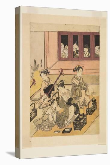 The Watchers and the Watched (Colour Woodblock Print)-Suzuki Harunobu-Premier Image Canvas