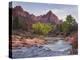 The Watchman, Cottonwood, Virgin River, Zion National Park, Utah, Usa-Rainer Mirau-Premier Image Canvas