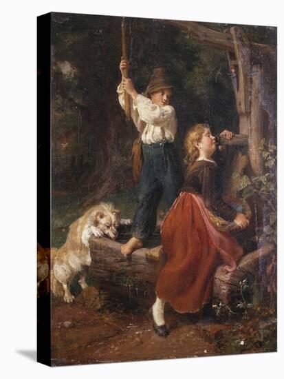 The Water Pump-Jean-Baptiste-Camille Corot-Premier Image Canvas