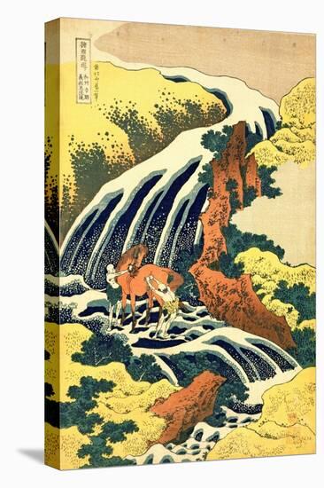 The Waterfall Where Yoshitsune Washed His Horse', No.4 in the Series 'A Journey to the Waterfalls…-Katsushika Hokusai-Premier Image Canvas