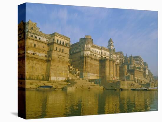 The Waterfront at Varanasi, Previously Known as Benares, on the Ganges River, Uttar Pradesh, India-John Henry Claude Wilson-Premier Image Canvas
