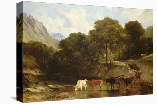 The Watering Place, 1850-Thomas Sidney Cooper-Premier Image Canvas