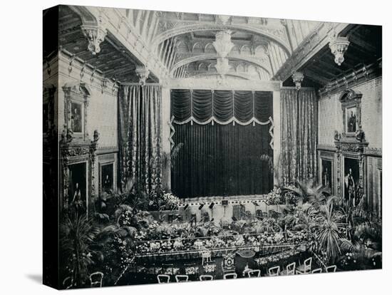 The Waterloo Chamber, Windsor Castle, Fitted as a theatre for the State Plays of 1891, c1891,(1901-Eyre & Spottiswoode-Premier Image Canvas