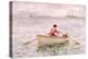 The Waterman and His Boat, 1921 (W/C on Paper)-Henry Scott Tuke-Premier Image Canvas