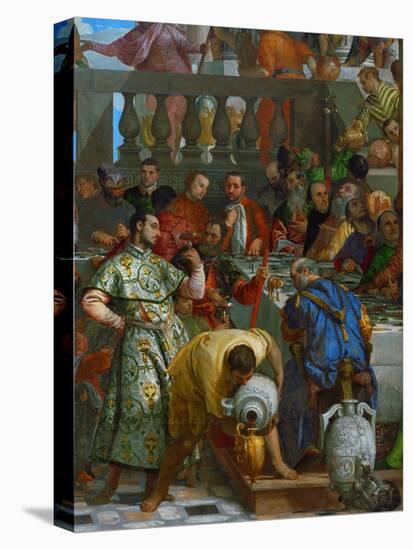 The Wedding at Cana, Servants Pouring the Water, Miraculously Changed into Wine-Paolo Veronese-Premier Image Canvas