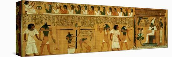 The Weighing of the Heart Against Maat's Feather of Truth, New Kingdom, circa 1275 BC (Papyrus)-null-Premier Image Canvas