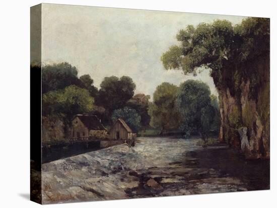 The Weir at the Mill, 1866-Gustave Courbet-Premier Image Canvas